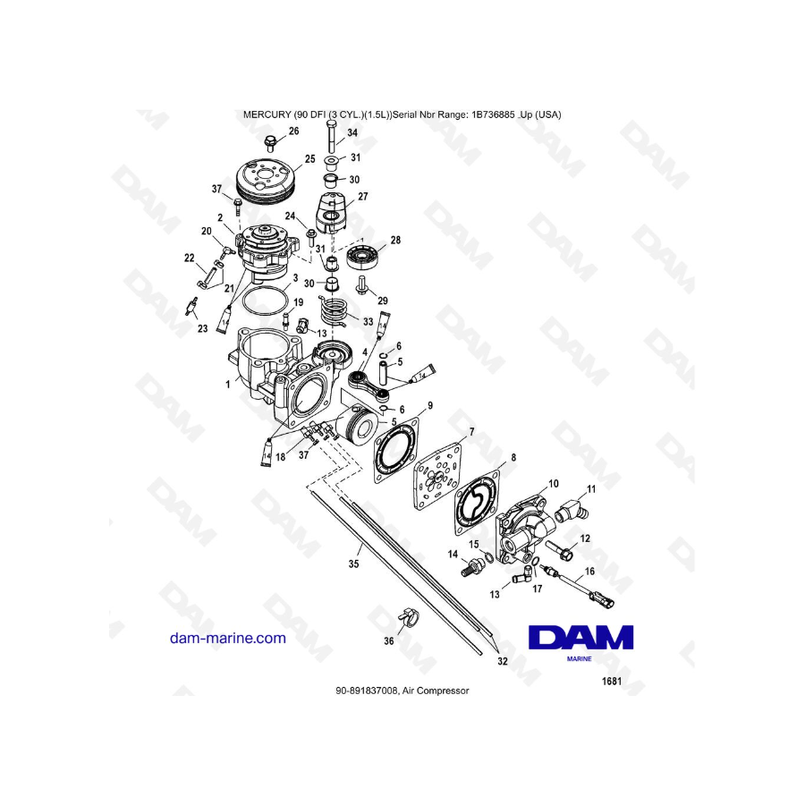 Mercury Optimax 90 - Air compressor