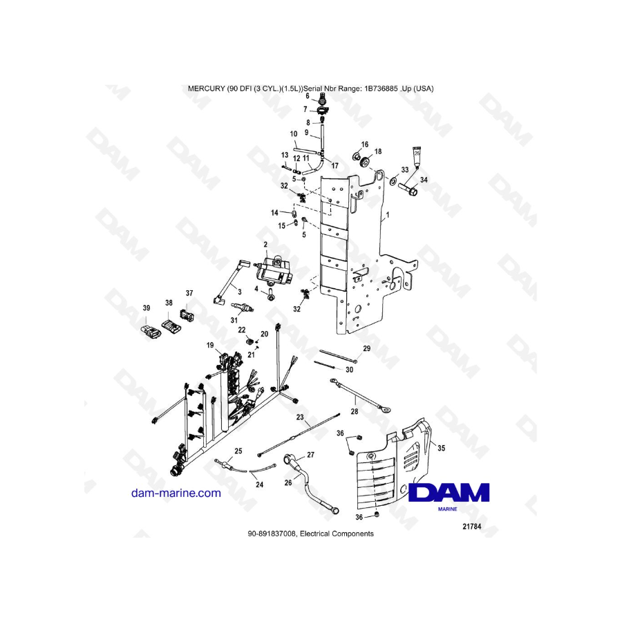 Mercury Optimax 90 - Electrical Components