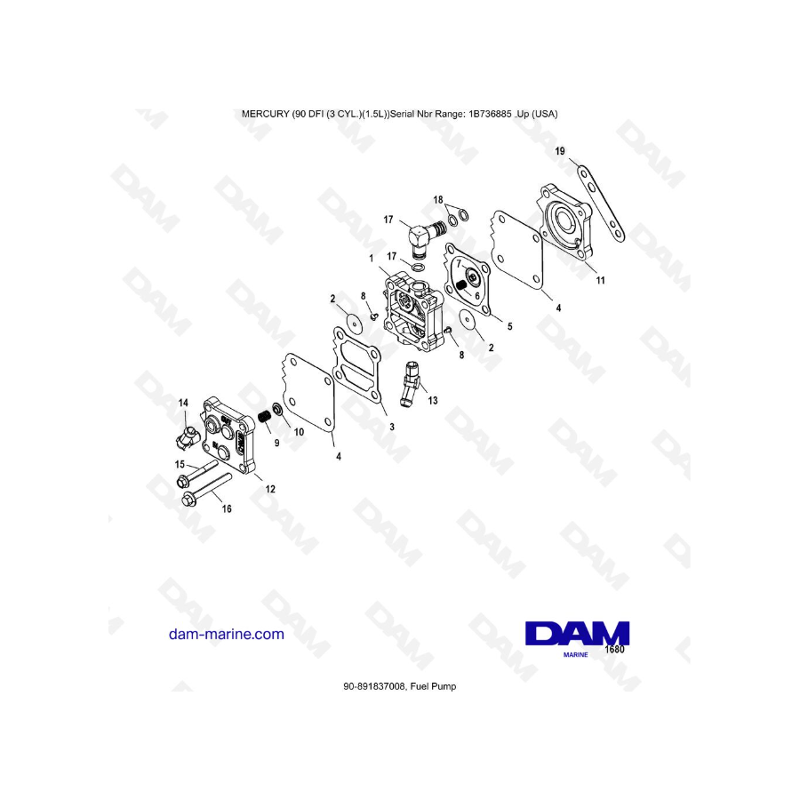 Mercury Optimax 90 - Bomba de combustible