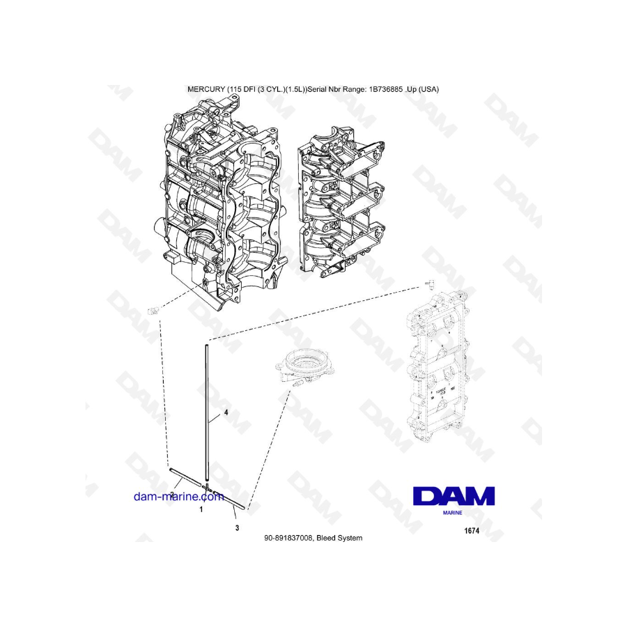 Mercury Optimax 115 - Sistema de purga