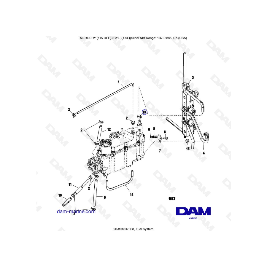 Mercury Optimax 115 - Fuel System