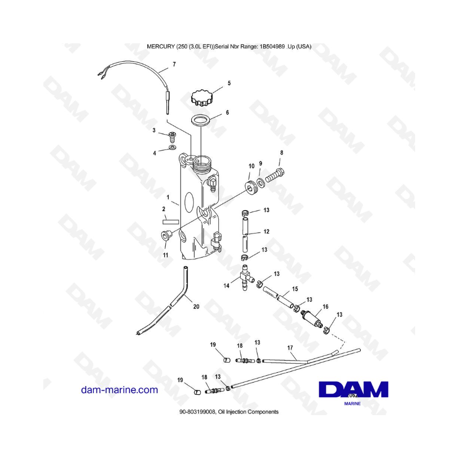 MERCURY 250 EFI 3.0L - Oil Injection Components