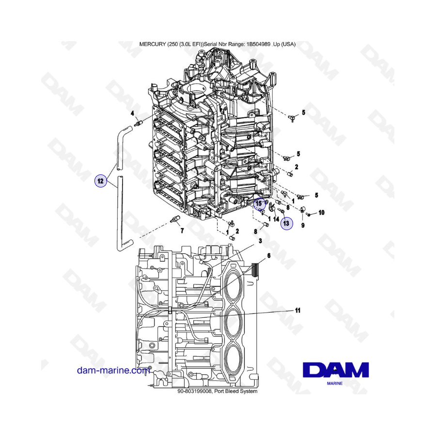 MERCURY 250 EFI 3.0L - Port Bleed System