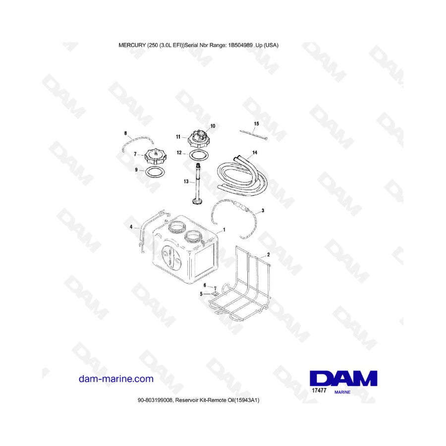 MERCURY 250 EFI 3.0L - Kit Depósito - Aceite Remoto(15943A1)