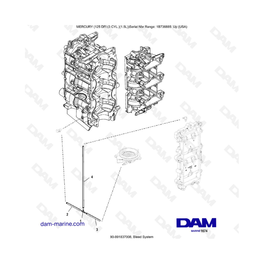 Mercury 125 DFI 1.5L - Bleed System