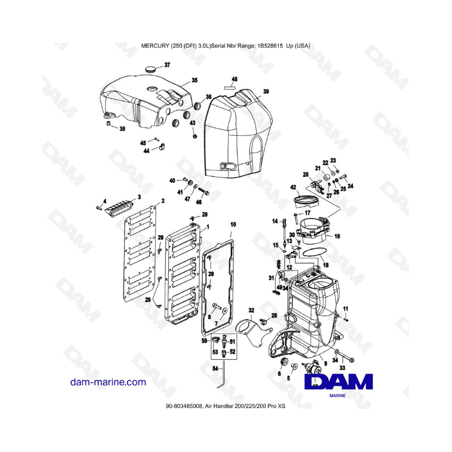 Mercury 250 DFI 3.0L - Air Handler 200/225/200 Pro XS