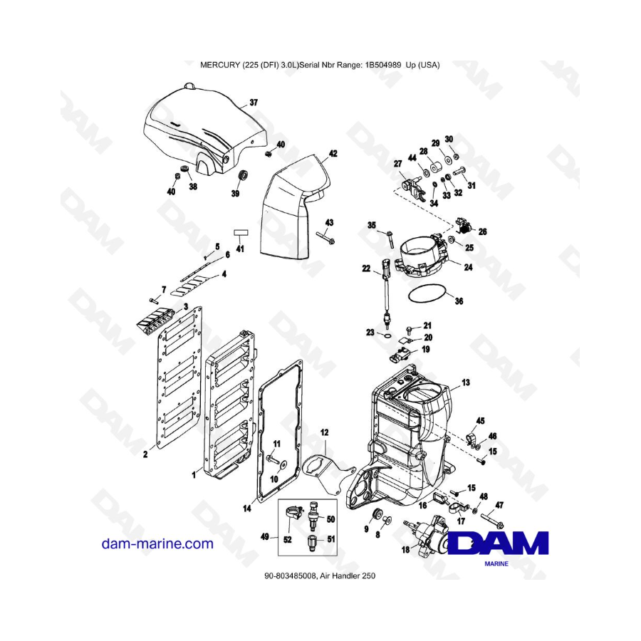 Mercury 225 DFI 3.0L - Air Handler 250