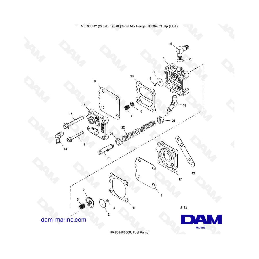 Mercury 225 DFI 3.0L - Bomba de combustible