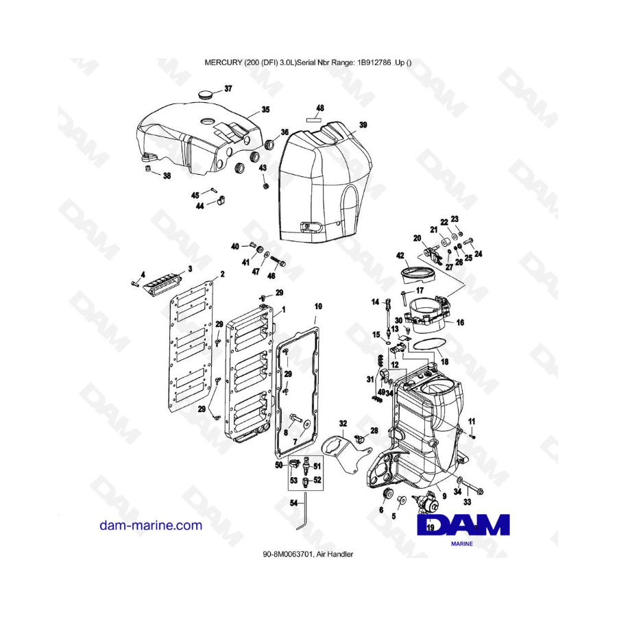 Mercury 200 DFI 3.0L - Air Handler