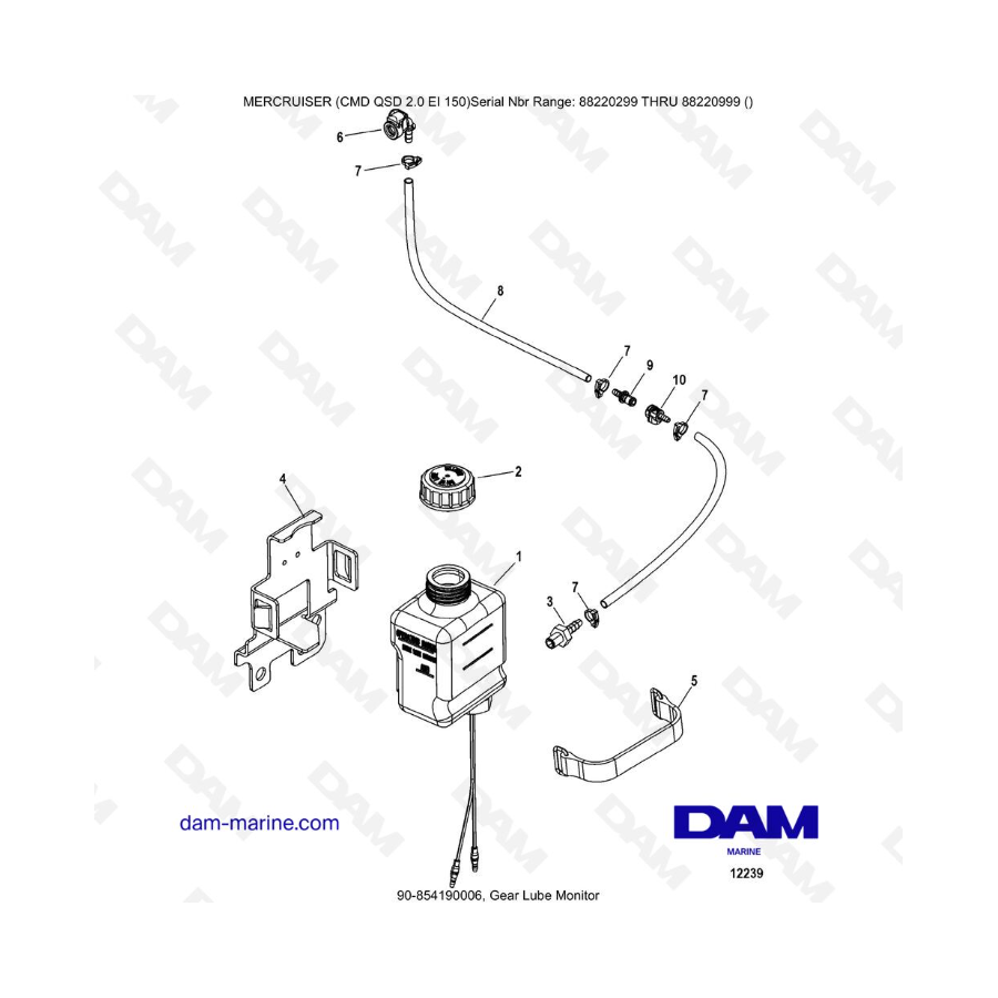 Mercruiser CMD QSD 2.0 EI 150 - Gear Lube Monitor