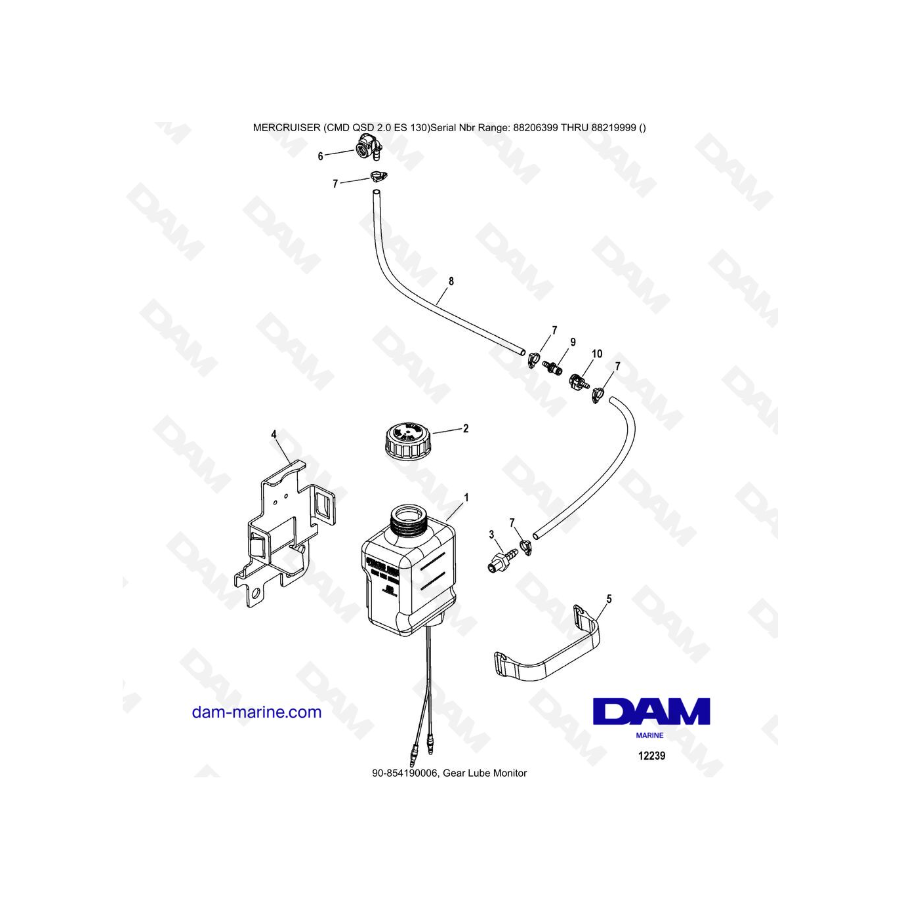 MERCRUISER CMD QSD 2.0 ES 150 -  Gear Lube Monitor