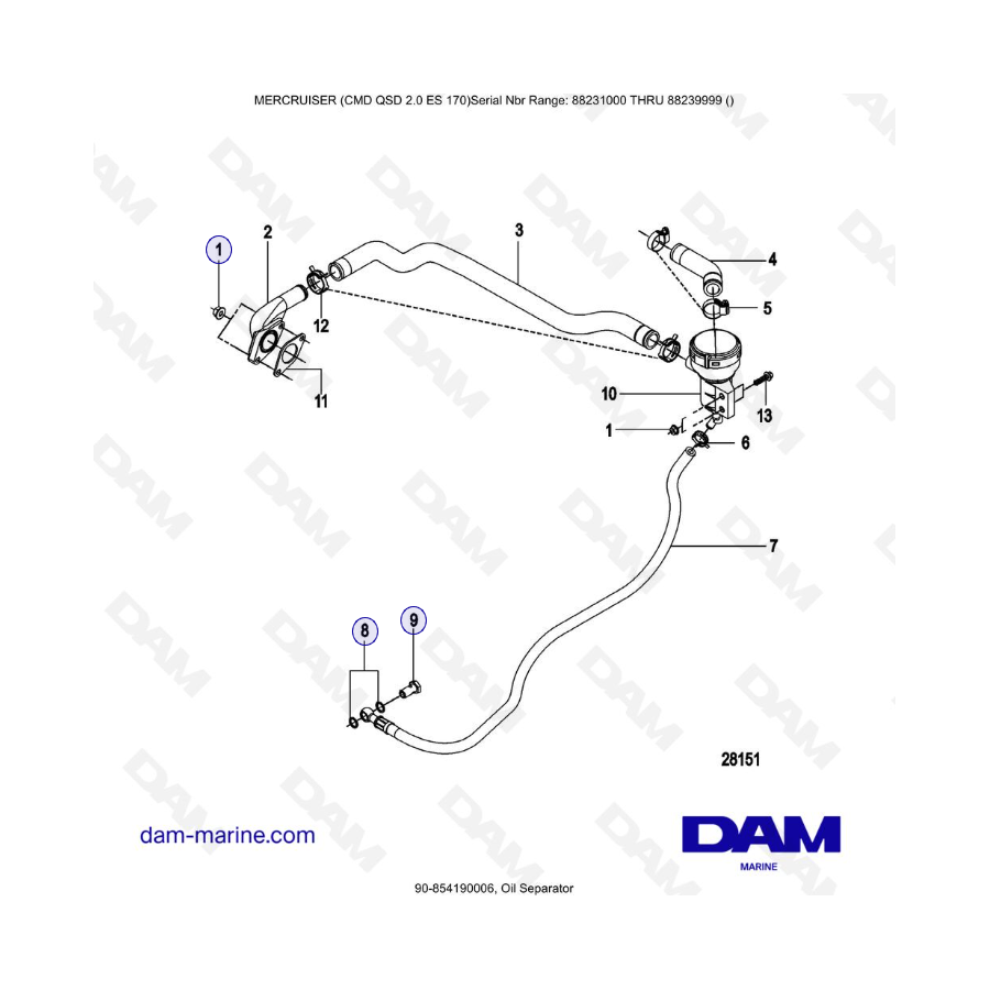 Mercruiser Cmd Qsd Es Separador De Aceite