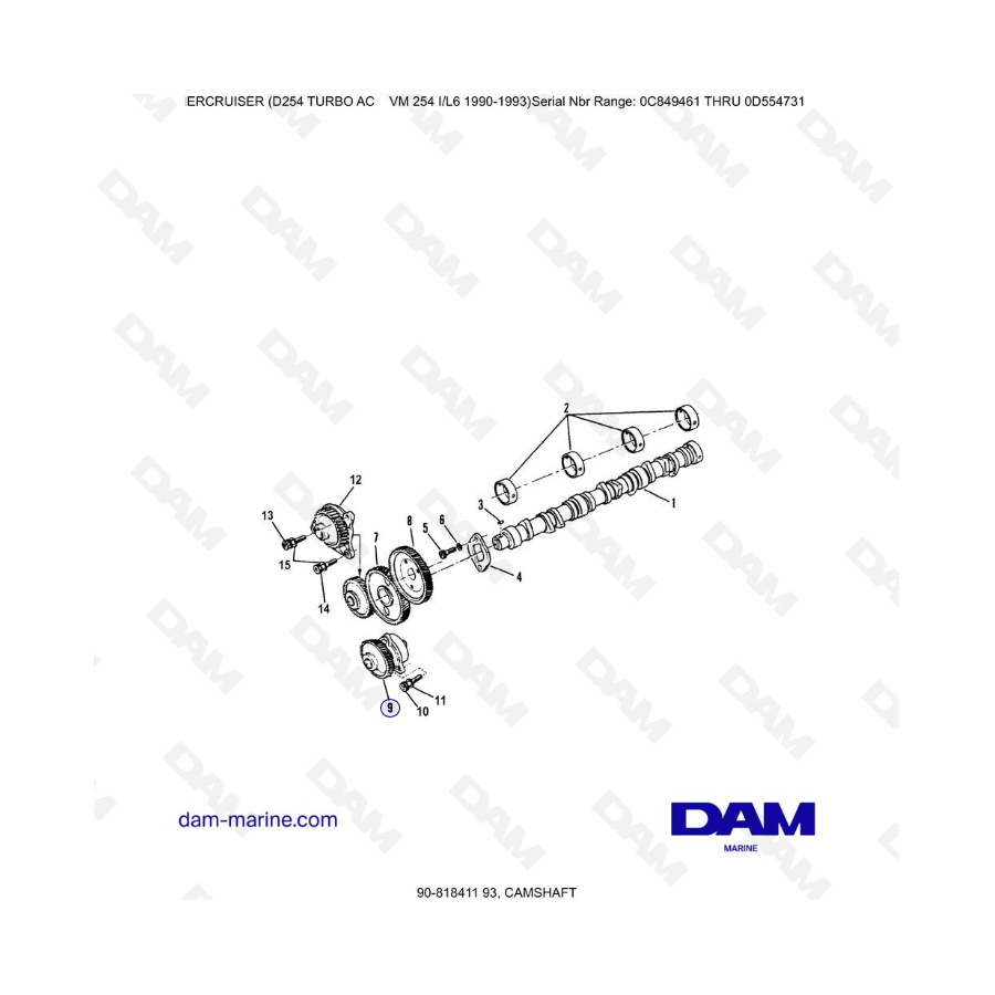 Mercruiser D254 TURBO AC - CAMSHAFT