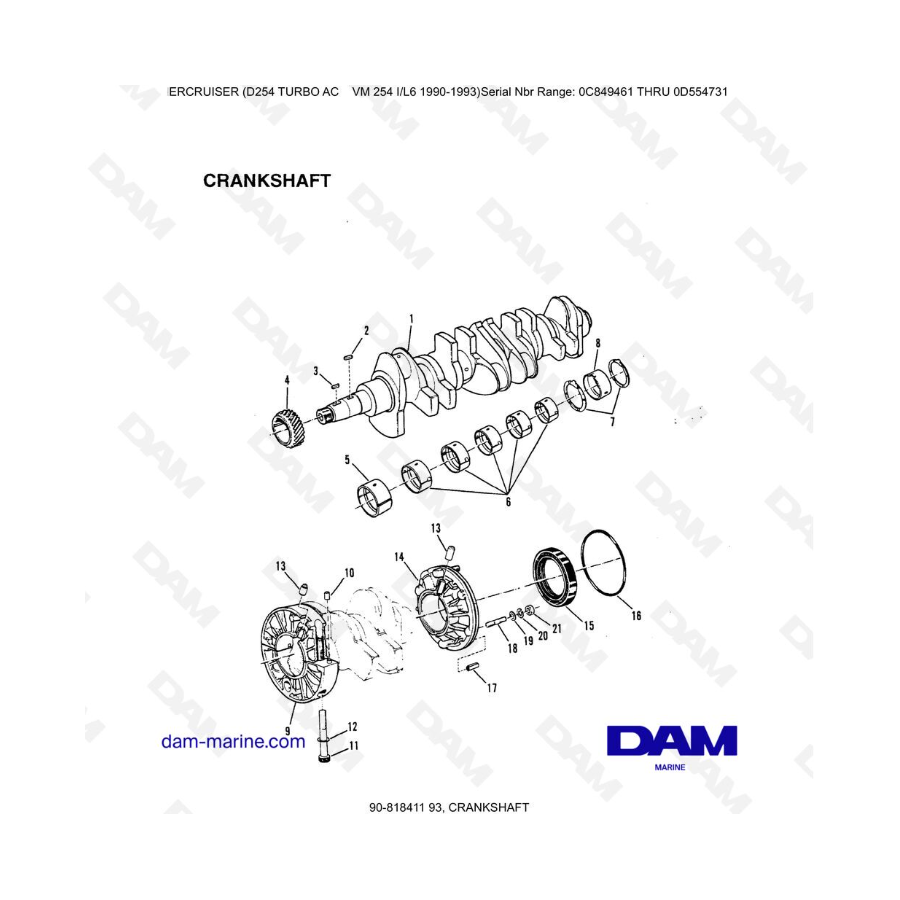 Mercruiser D254 TURBO AC - CRANKSHAFT