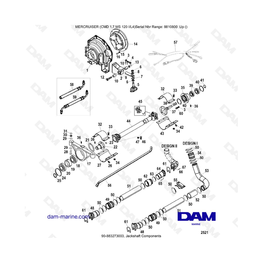 Mercruiser CMD 1.7L MS - Jackshaft Components