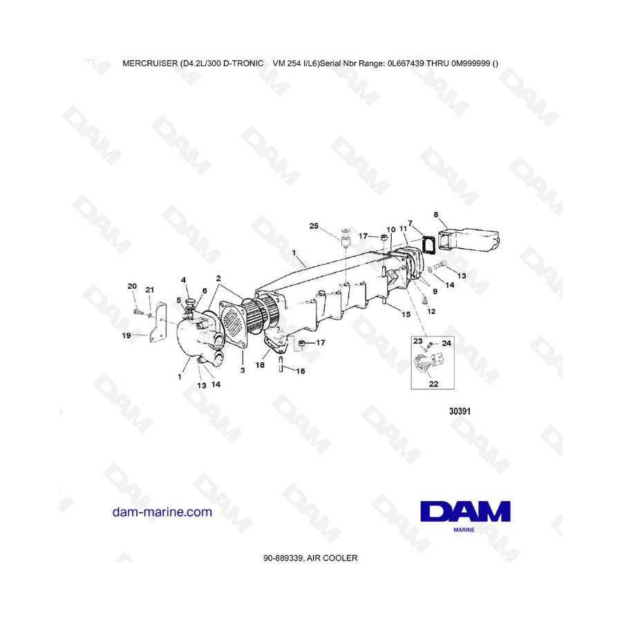 Mercruiser D4.2L 300 D-TRONIC - AIR COOLER