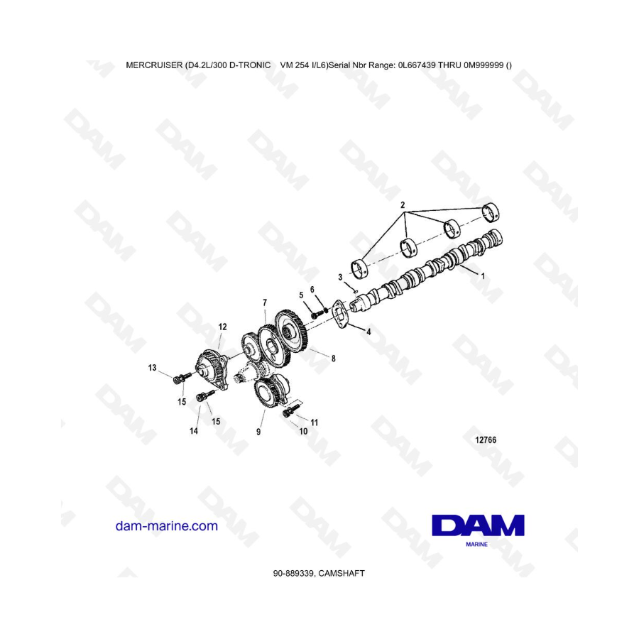 Mercruiser D4.2L 300 D-TRONIC - CAMSHAFT