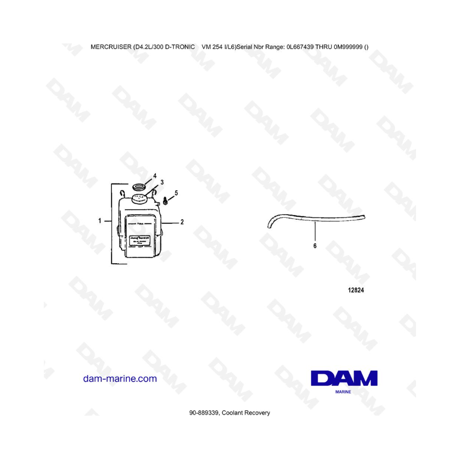 Mercruiser D4.2L 300 D-TRONIC - Coolant Recovery