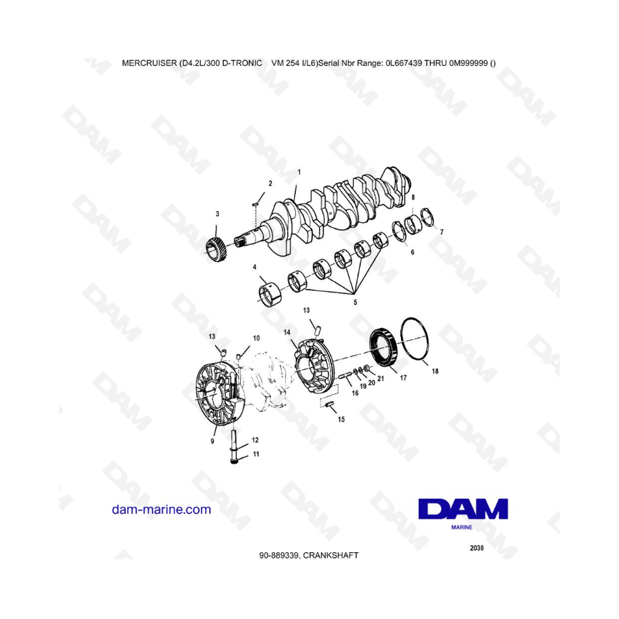 Mercruiser D4.2L 300 D-TRONIC - CRANKSHAFT