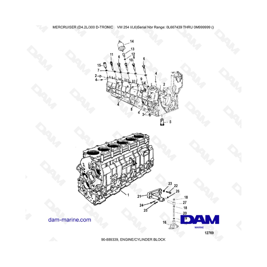 Mercruiser D4.2L 300 D-TRONIC - ENGINE/CYLINDER BLOCK