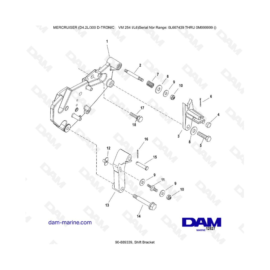 Mercruiser D4.2L 300 D-TRONIC - Shift Bracket