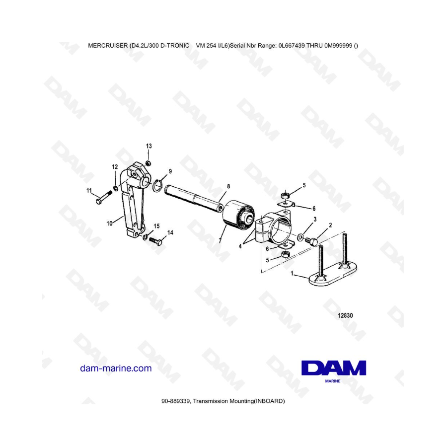 Mercruiser D4.2L 300 D-TRONIC - Transmission Mounting(INBOARD)