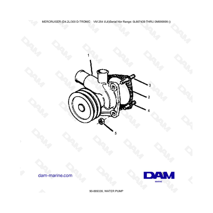 Mercruiser D4.2L 300 D-TRONIC - BOMBA DE AGUA