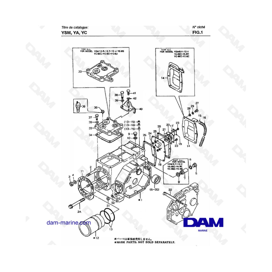 Yanmar YSM8 / YSM12 - BLOQUE DE CILINDROS