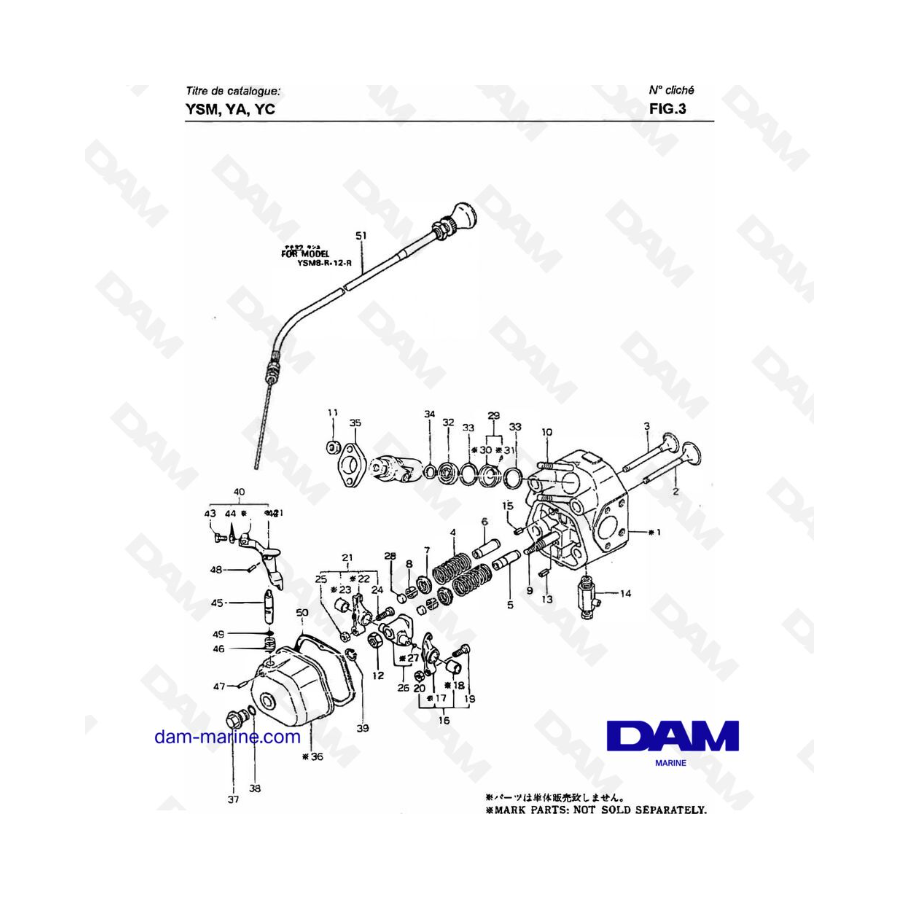 Yanmar YSM8 / YSM12 - CIL. CONTROL REMOTO DE CABEZAL Y DESCOMPRESIÓN