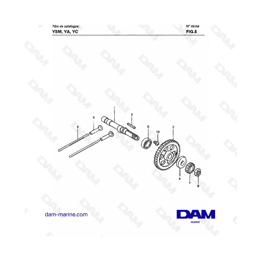 Yanmar YSM8 / YSM12 - ÁRBOL DE LEVAS