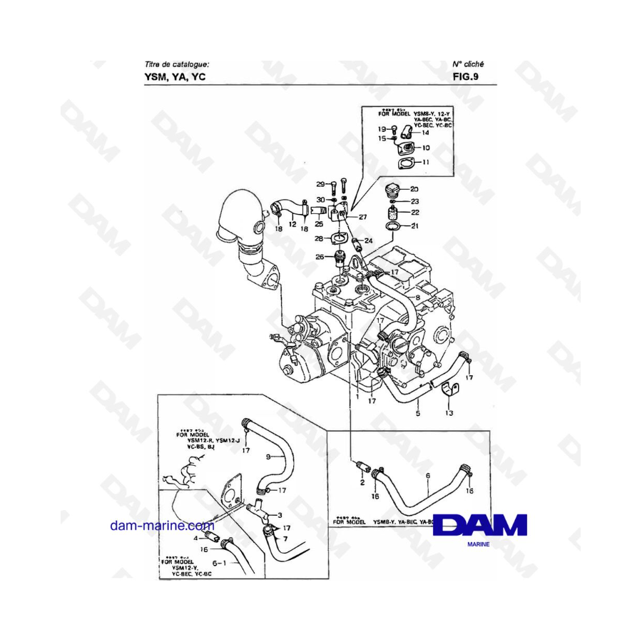 Yanmar YSM8 / YSM12 - COOLING WATER SYSTEM