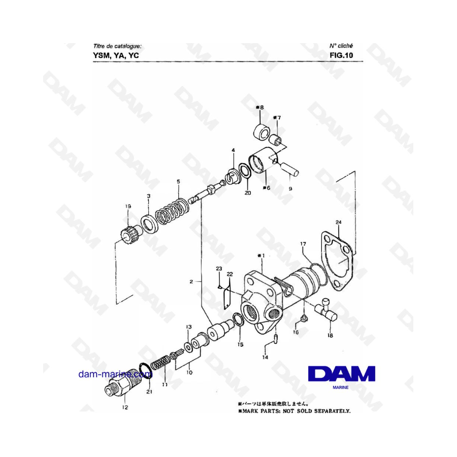 Yanmar YSM8 / YSM12 - BOMBA DE INYECCIÓN DE COMBUSTIBLE