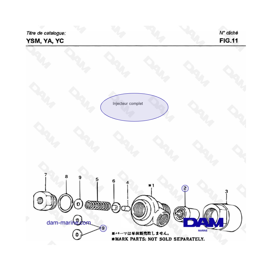 Yanmar YSM8 / YSM12 - FUEL INJECTION VALVE