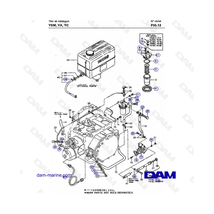 Yanmar YSM8 / YSM12 - FUEL OIL SYSTEM