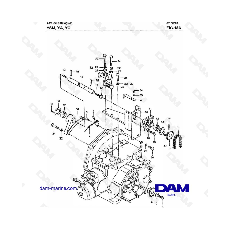 Yanmar YSM8 / YSM12 - DISPOSITIVO DE ARRANQUE MANUAL [CHAIN] (PARA VSMB-J Y VSM12-J)