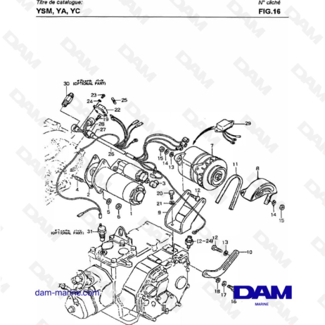 Yanmar YSM8 / YSM12 - MOTOR DE ARRANQUE Y GENERADOR