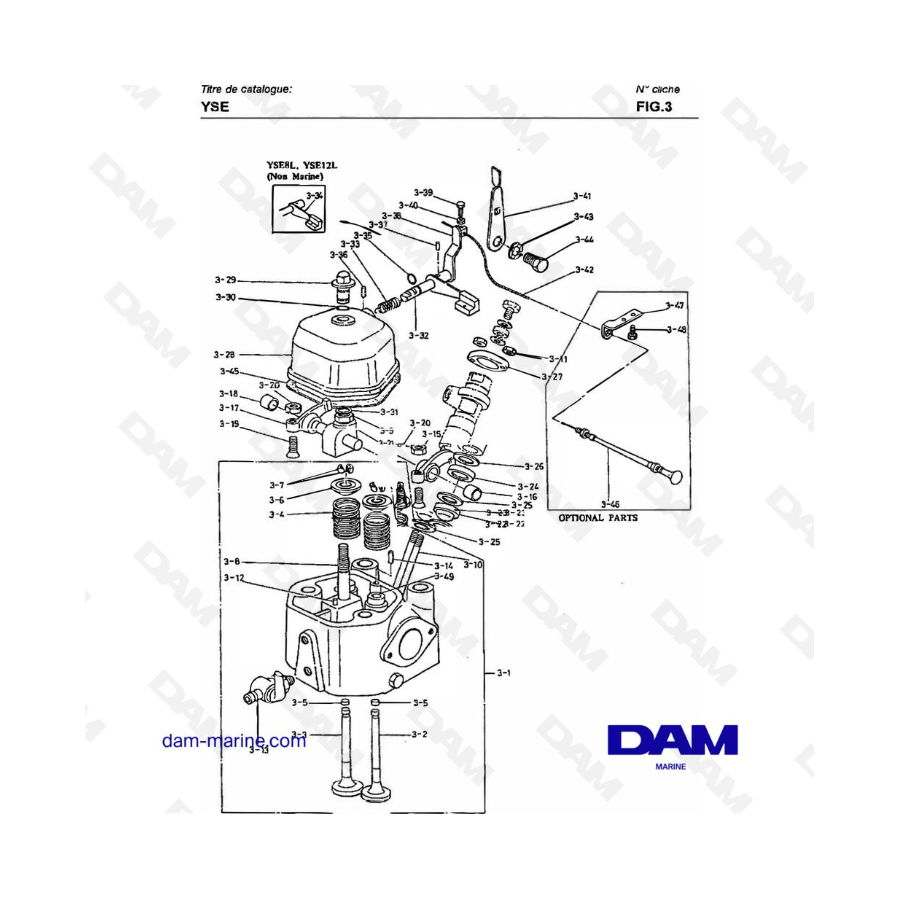 Yanmar YSE8 / YSE12 - CYLINDER HEAD & DE-COMPRESSION REMO. CON.