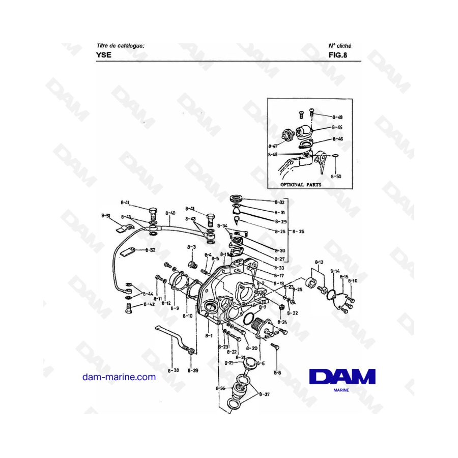 Yanmar YSE8 / YSE12 - CUBIERTA LATERAL DE CILINDRO Y LUB. SISTEMA DE ACEITE