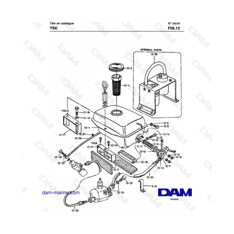 Yanmar YSE8 / YSE12 - FUEL OIL SYSTEM