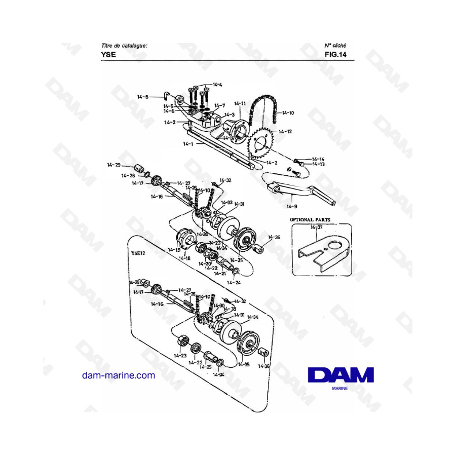 Yanmar YSE8 / YSE12 - CHAIN STARTING DEVICE