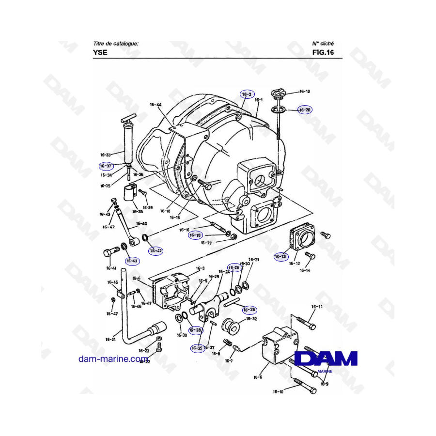 Yanmar YSE8 / YSE12 - CASE DE EMBRAGUE