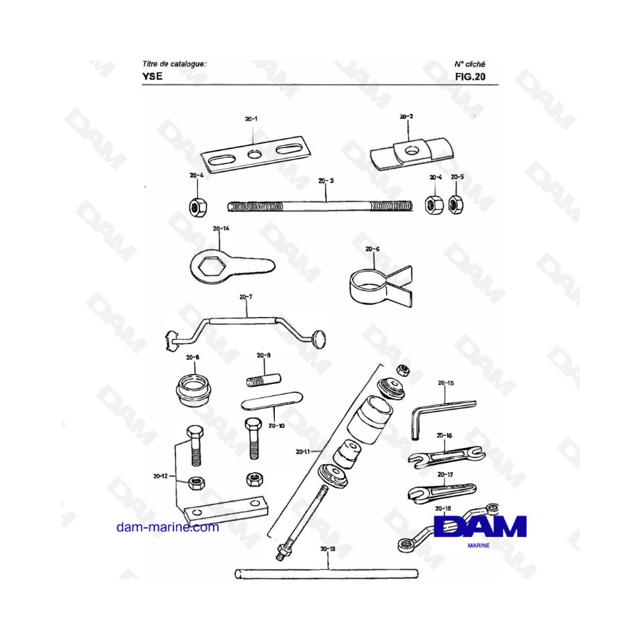 Yanmar YSE8 / YSE12 - PIEZAS OPCIONALES, HERRAMIENTAS ESPECIALES