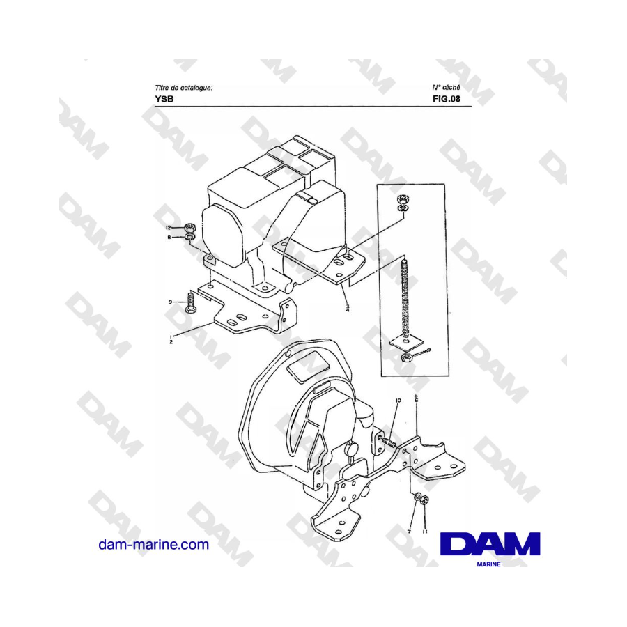 Yanmar YSB8 / YSB12 - ENGINE BED