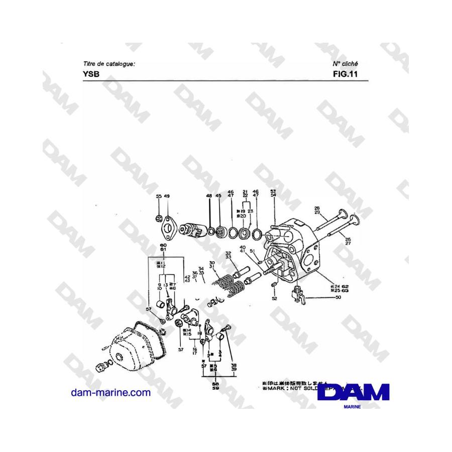 Yanmar YSB8 / YSB12 - CULATA