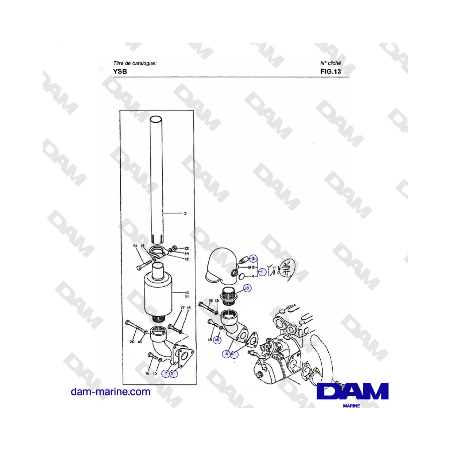 Yanmar YSB8 / YSB12 - SILENCER