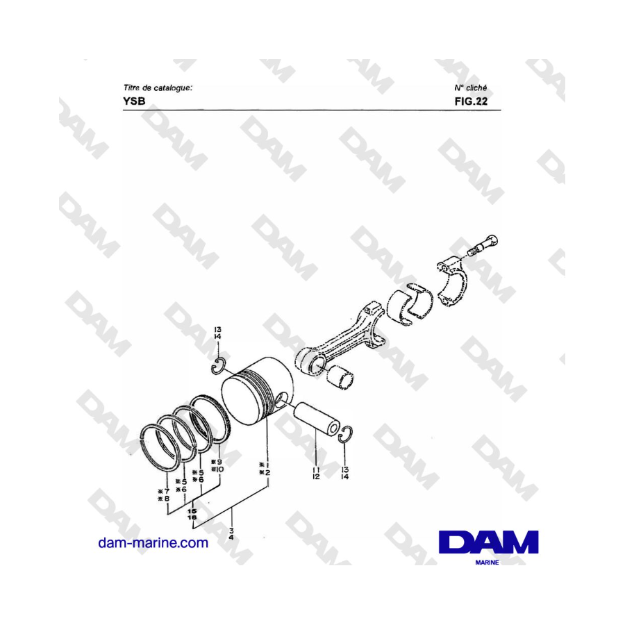 Yanmar YSB8 / YSB12 - PISTON