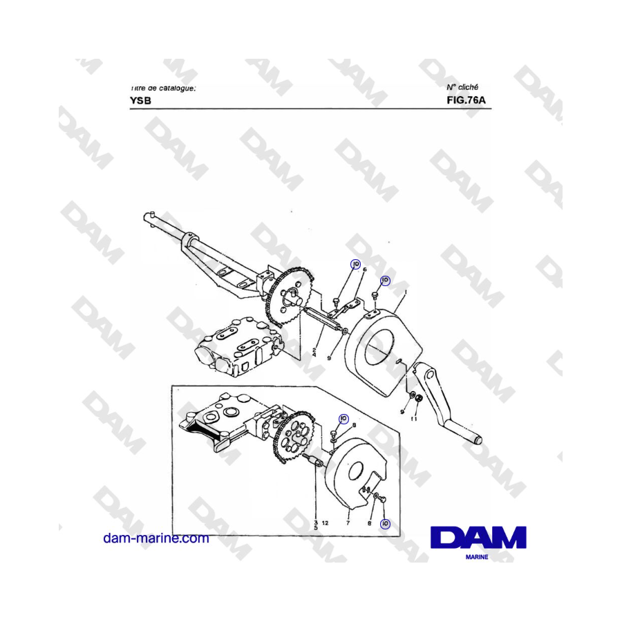 Yanmar YSB8 / YSB12 - CUBIERTA DE CADENA