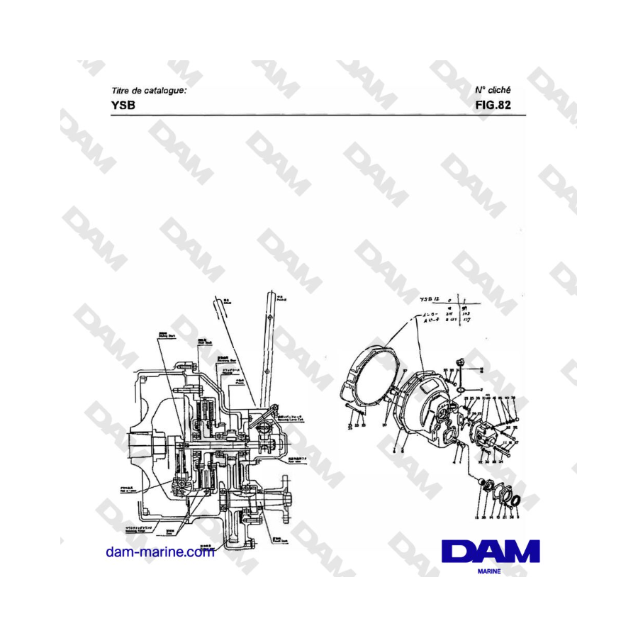 Yanmar YSB8 / YSB12 - CASE DE EMBRAGUE