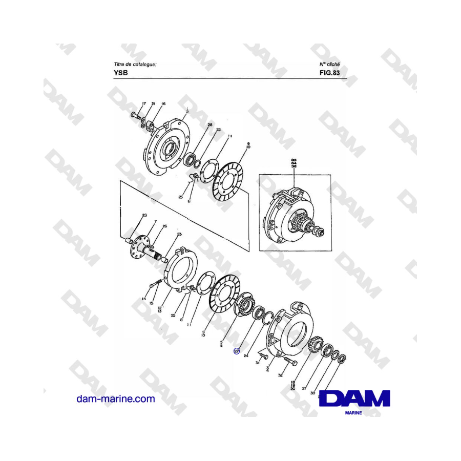 Yanmar YSB8 / YSB12 - FRICTION DISK HOUSING