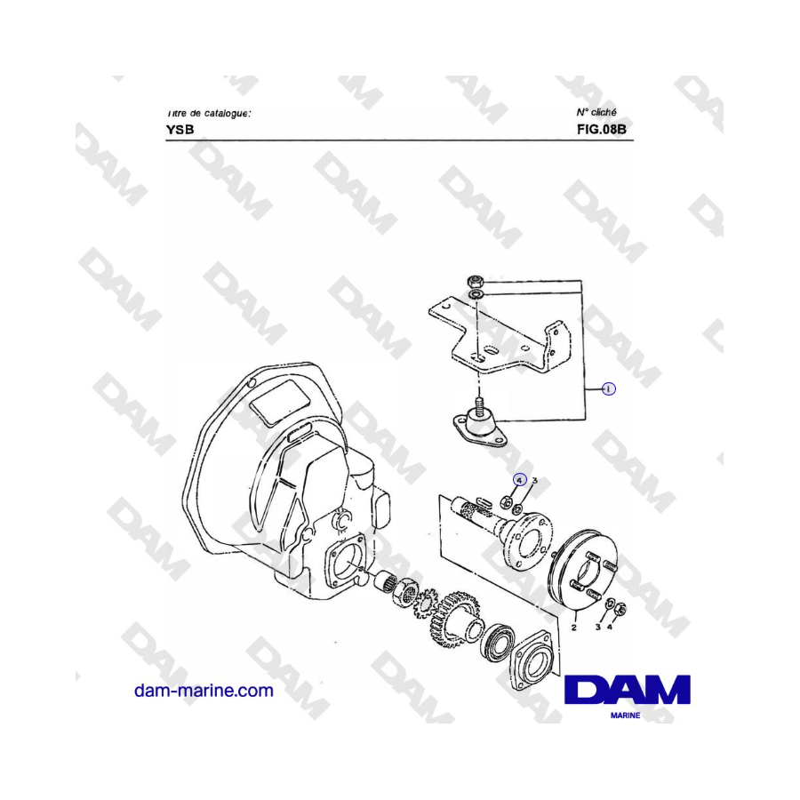 Yanmar YSB8 / YSB12 - FLEXIBLE MOUNT